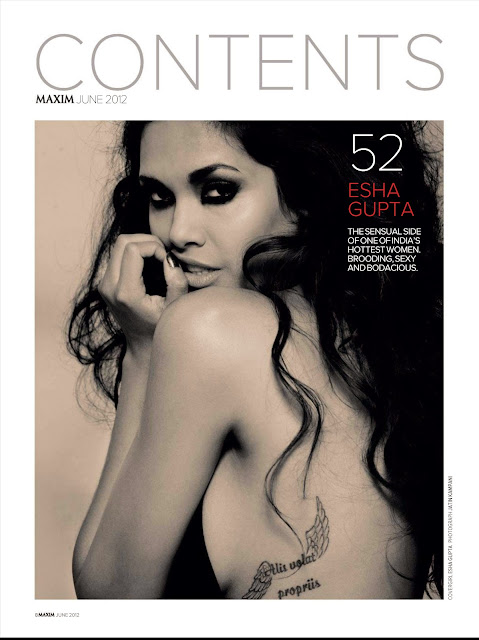 Esha Gupta Photoshoot Real HD Pics, MAXIM Magazine, Jue 2012   