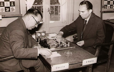 Partida Alberic O’Kelly - Pere Cherta en el Torneo Internacional de Ajedrez Tarragona 1960