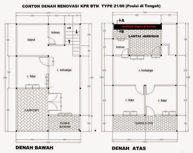 denah rumah type 21 denah rumah type 21
