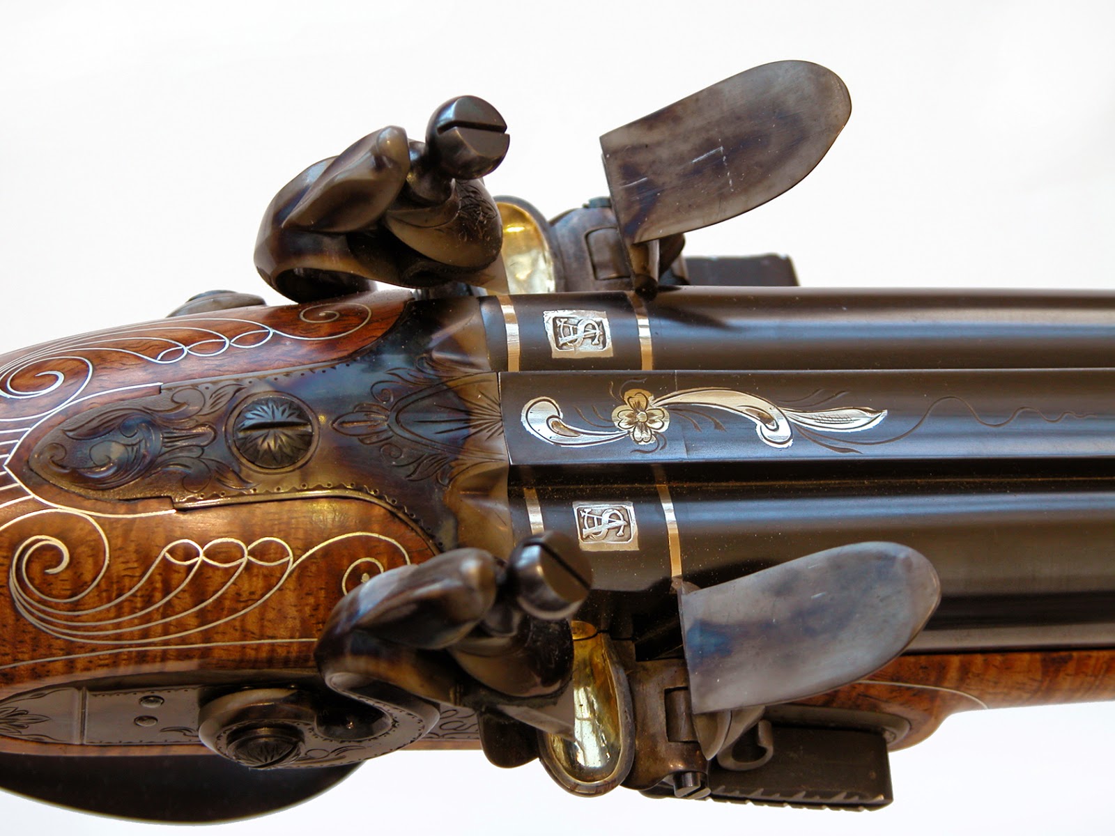 Contemporary Makers Double Flintlock Shotgun by Allan Sandy