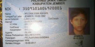 KTP Wildan Yani Ashari KTP Wildan Yani Ashari