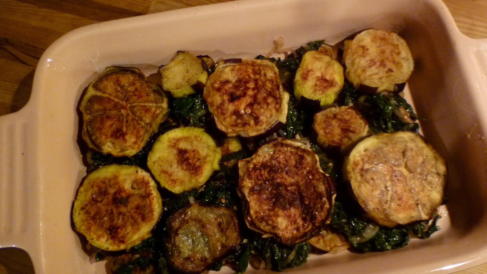 For Love of the Table A November Surprise Eggplant & Swiss Chard Gratin