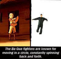 "The Ba Gua fighters are known for moving in a circle, constantly spinning back and forth."
