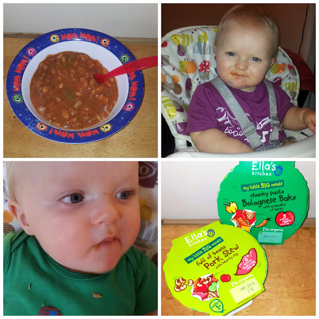 Ted eating Little Big Meals Ella's Kitchen, Baby Food