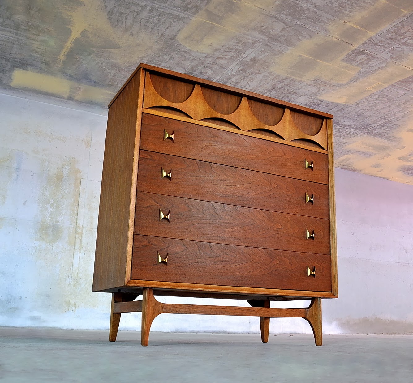 SELECT MODERN Broyhill Brasilia Highboy Dresser