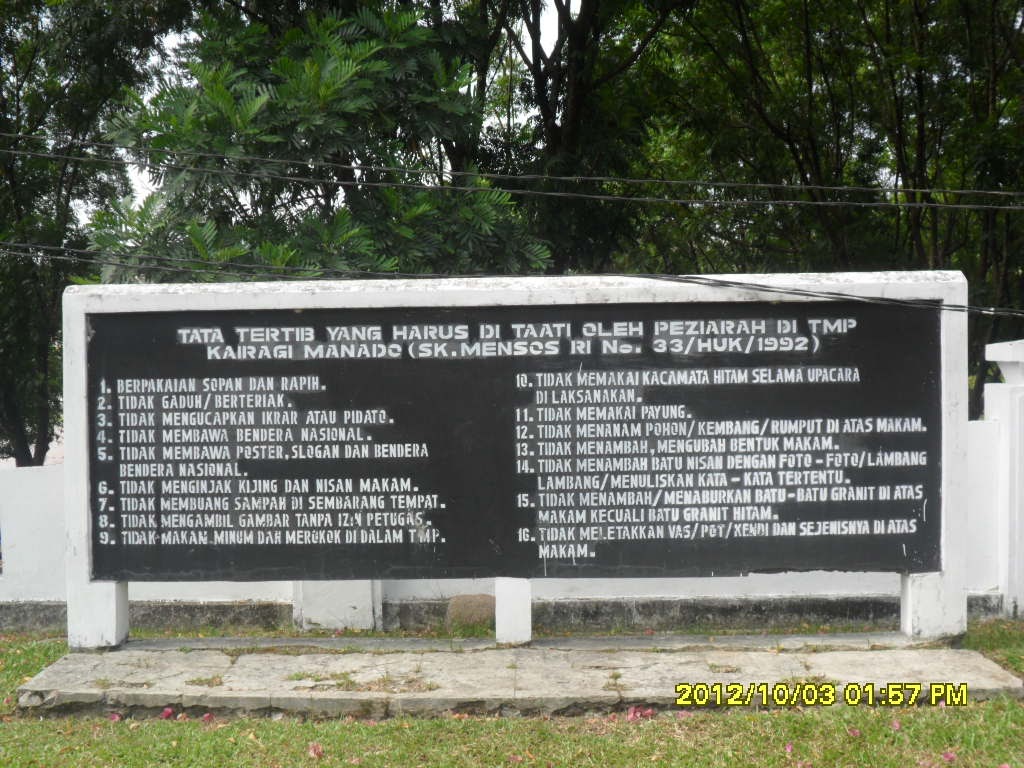 EDDIE DANDEL Taman Makam Pahlawan (TMP) Kairagi Manado