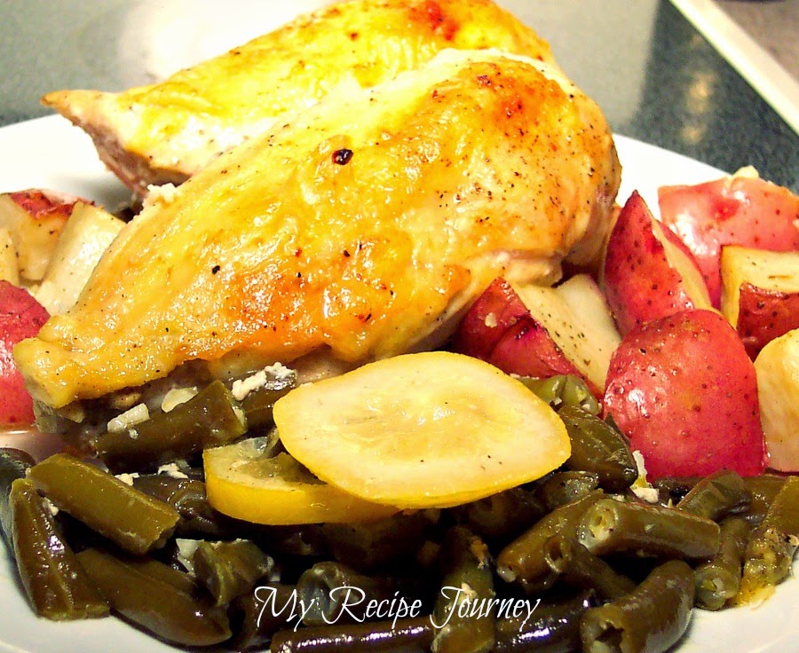 My Recipe Journey Garlic and Lemon Chicken with Green Beans and Potatoes!