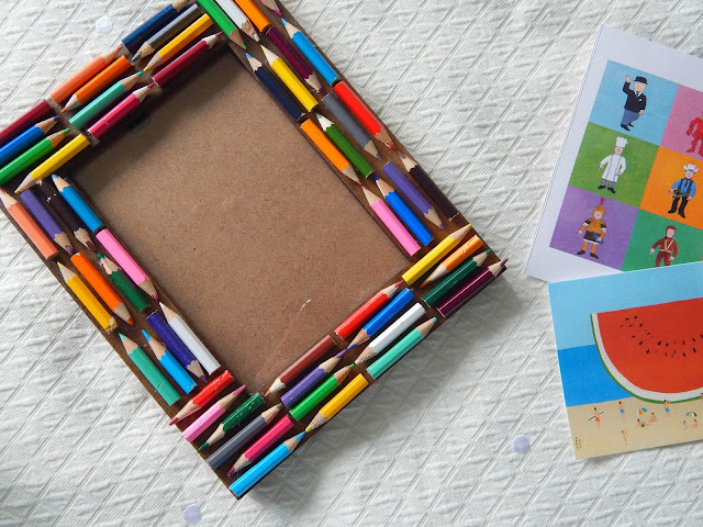 DIY Colouring Pencil Photo Frame