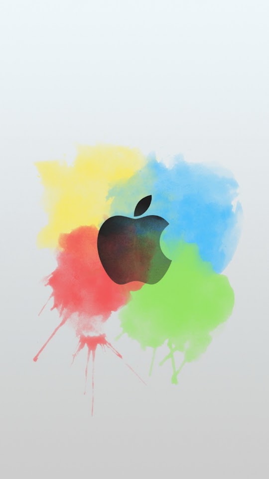   Apple Logo with Color Splash   Android Best Wallpaper