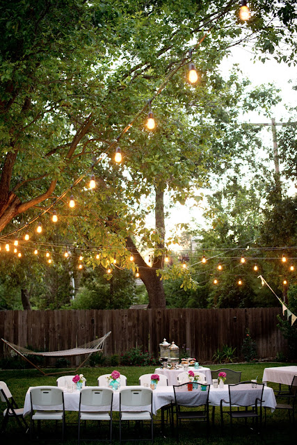 backyard party lighting