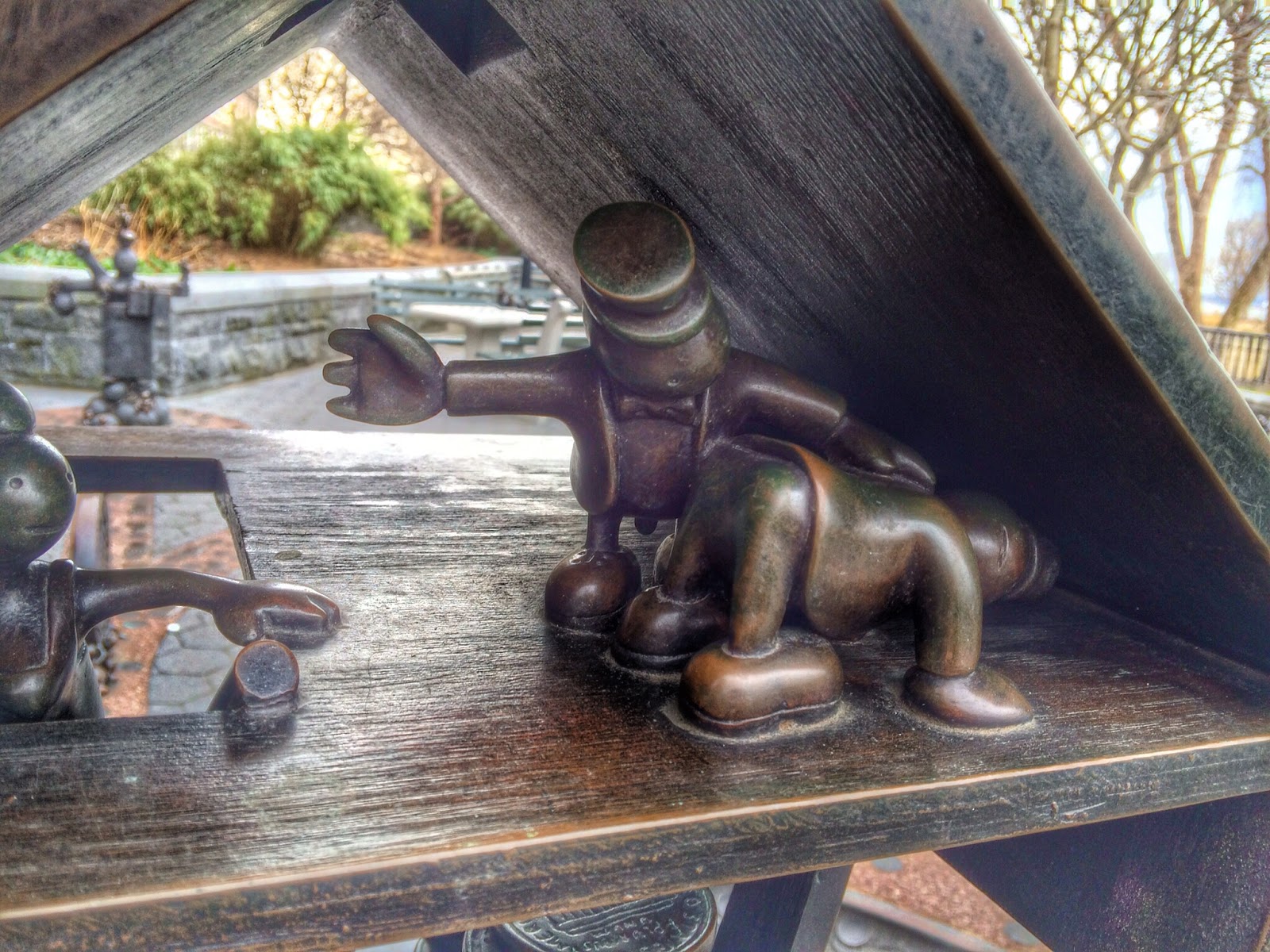 A close up of one of the tableaus in The Real World, Tom Otterness 1992 Nelson Rockefeller Park #NYC A close up of one of the tableaus in The Real World, Tom Otterness 1992 Nelson Rockefeller Park #NYC
