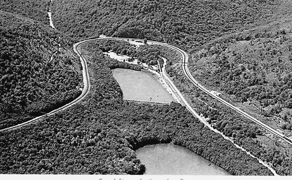Vintage Johnstown Aerial View of the Horseshoe Curve