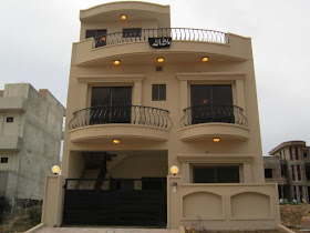 New home designs latest.: Pakistani new home designs exterior views.