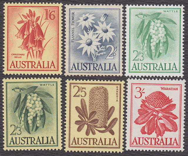 Blogart Australia1959High Value"Flora"PreDecimal Postage Stamps