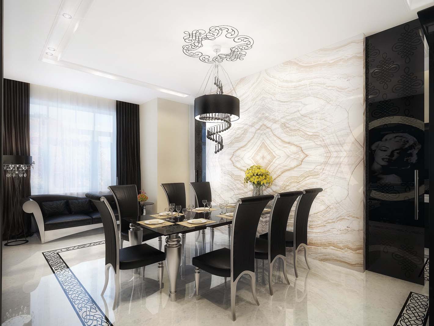 One Hundred Wallpaper Modern Designs For Dining Room If The Dining Room Is Small A Busy Or Large Scale Wallpaper Design Might Be Overwhelming Feature Wall In Your Chosen And Keep