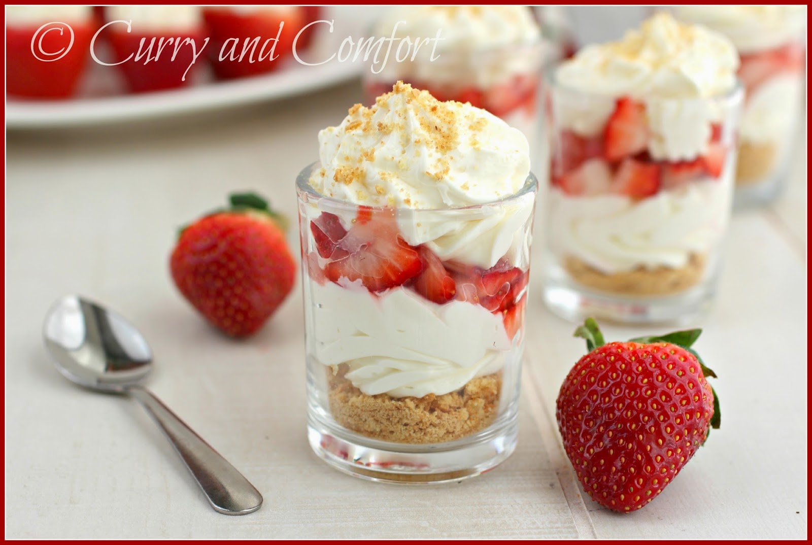 Kitchen Simmer Strawberry Cheesecake Trifles
