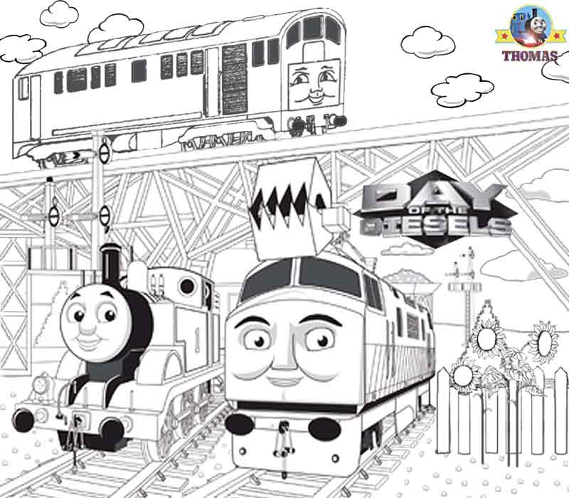 of the Diesels Thomas and friends Diesel 10 coloring images to print title=
