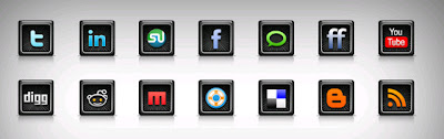 Black Professional Social Square Icons