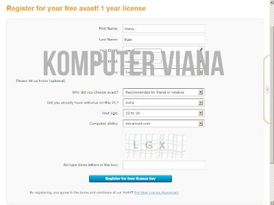 registrasi avast free