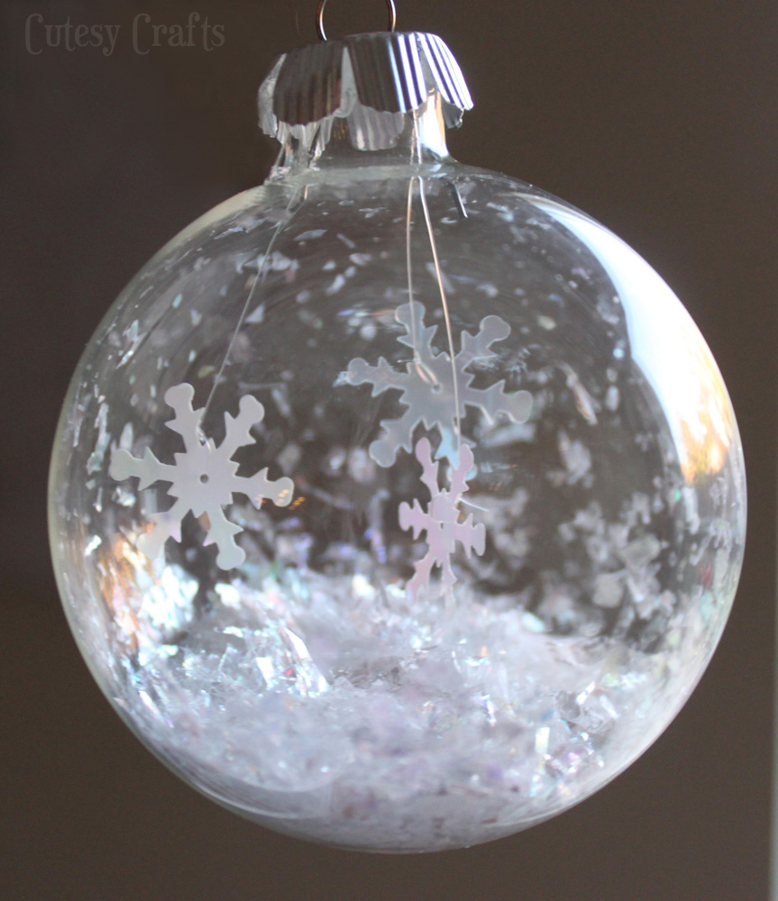 glass ball snowflake ornament cutesy crafts glass ball snowflake ornament cutesy crafts