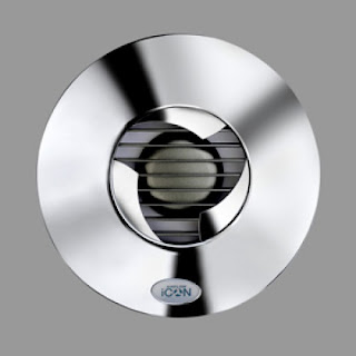Designer Bathroom Extractor Fans 100MM LOW PROFILE CHROME BATHROOM EXTRACTOR