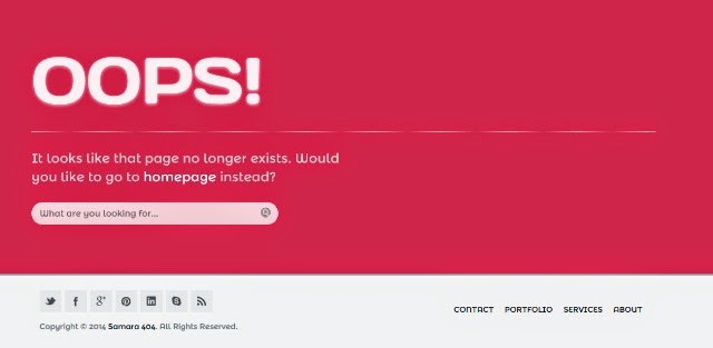 Samara - Responsive 404 Page