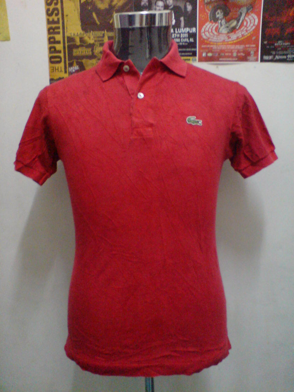 red lacoste polo