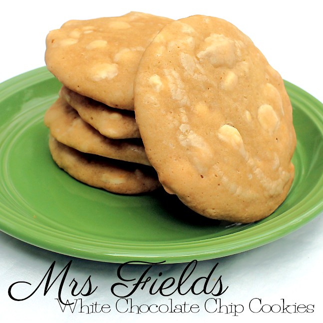 MRS. FIELDS WHITE CHOCOLATE CHIP COOKIES Butter with a Side of Bread