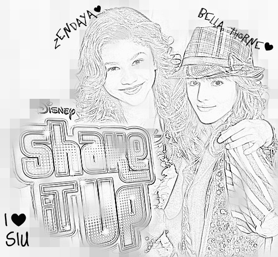 Shake It Up! Disney Colouring Pages title=