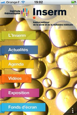 inserm écran actualités application iphone