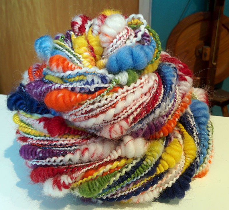 The Weird&Twisted log Rainbow Yarns