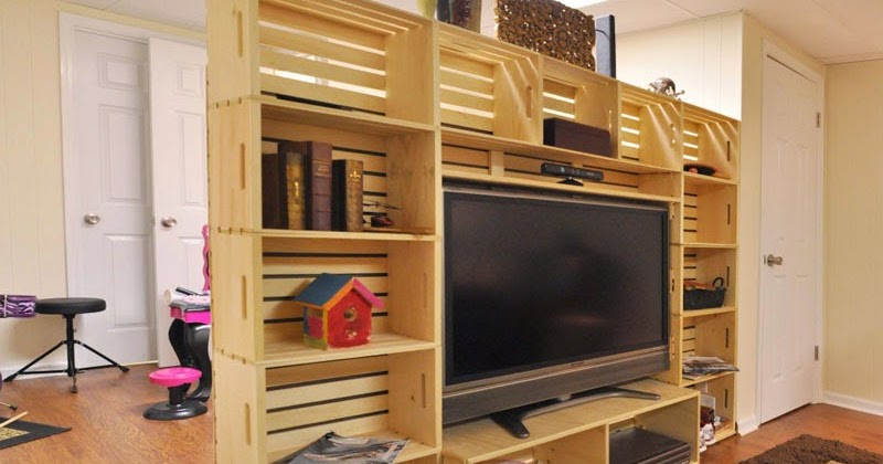 Mueblesdepalets.net: Mueble para la TV hecho con cajas de fruta
