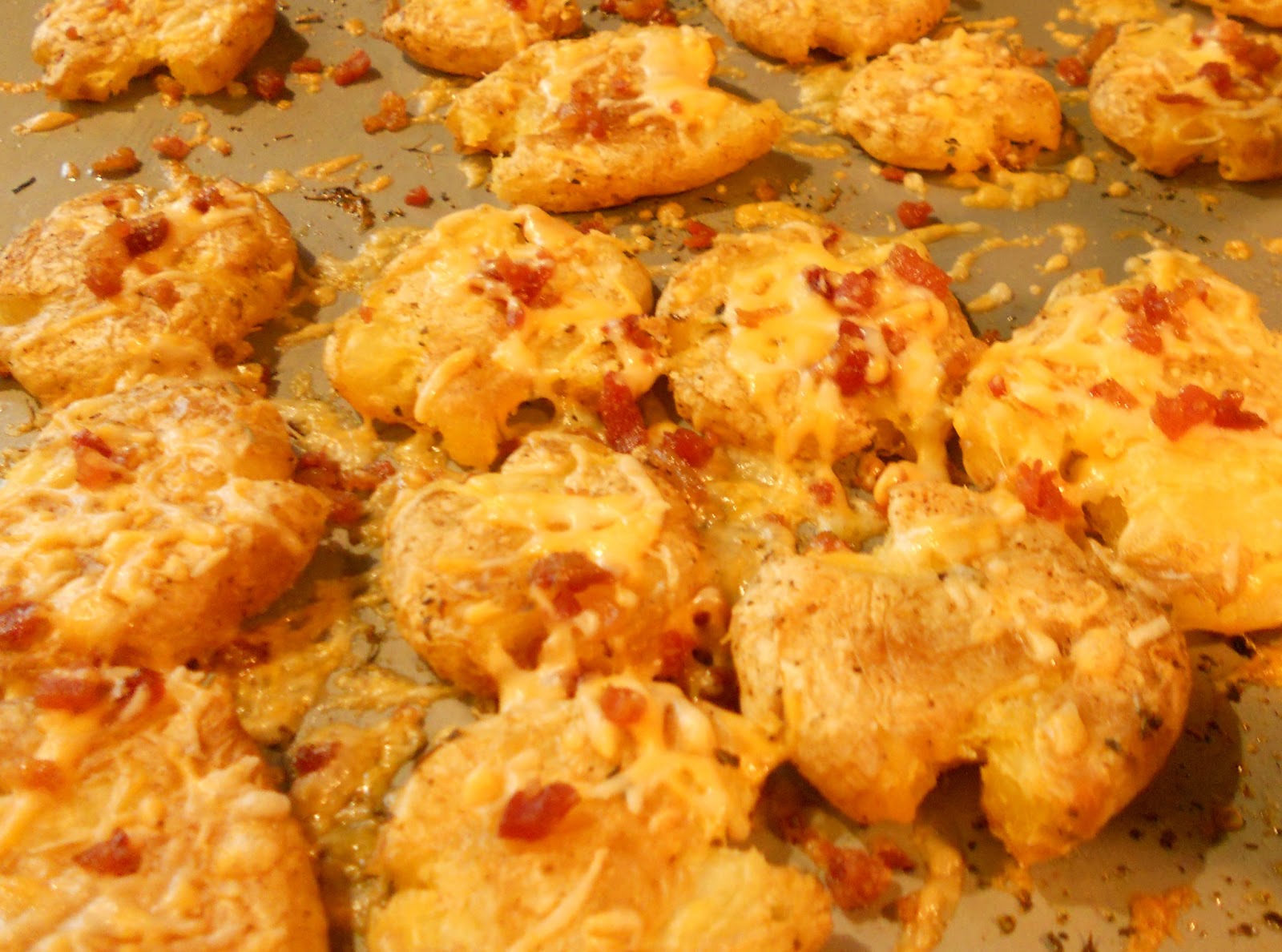 crazylou Tasty TuesdayCrispy Smashed Potatoes with Cheese & Bacon