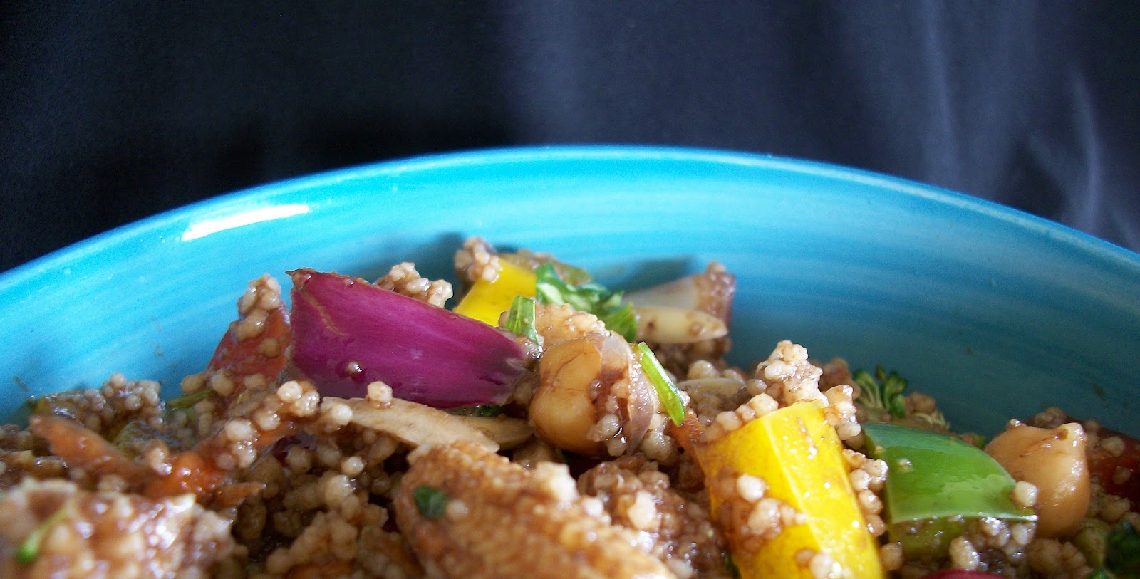 Sexy Vegan Mama My Potluck Staple Rainbow Couscous Balsamic Salad