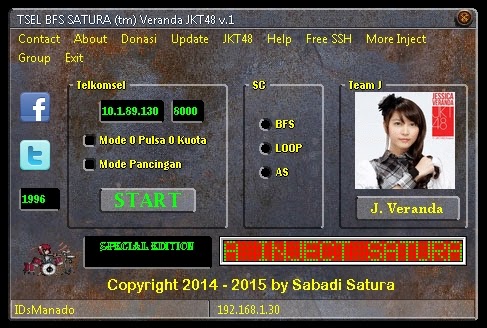 Inject Telkomsel BFS SATURA (tm) Veranda JKT48 v.1 19 April 2015