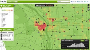 Trulia Crime Maps แผนที่แสดงโจรขโมยชุกชุม