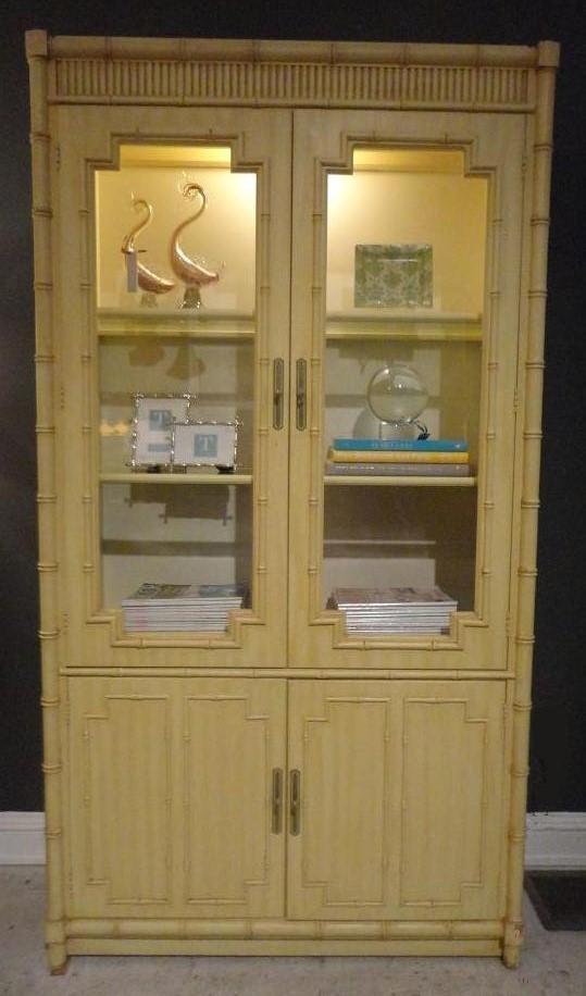 Michael Thomas Thomasville Furniture Co Faux Bamboo Cabinet