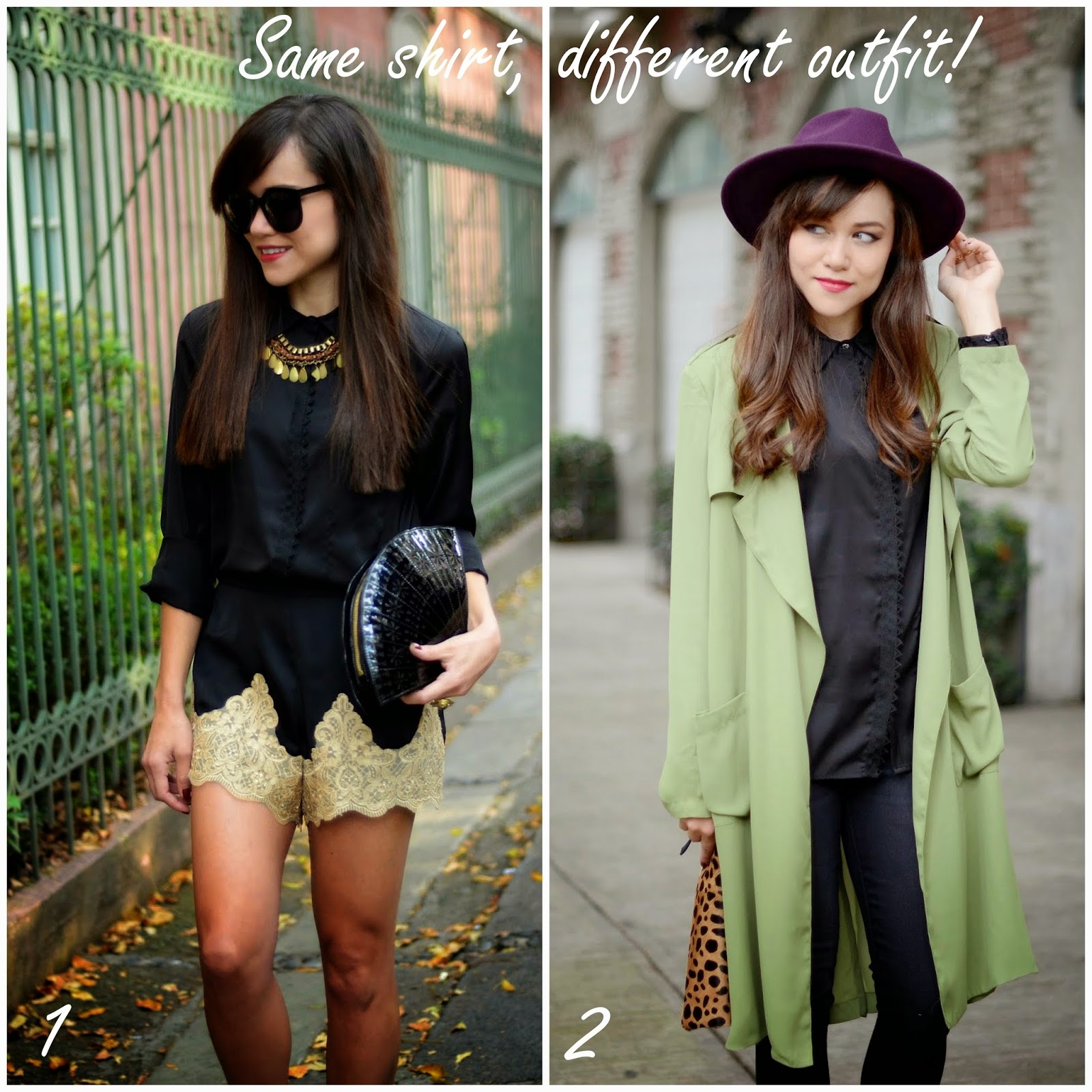 Same black shirt, different outfit. MODA CAPITAL