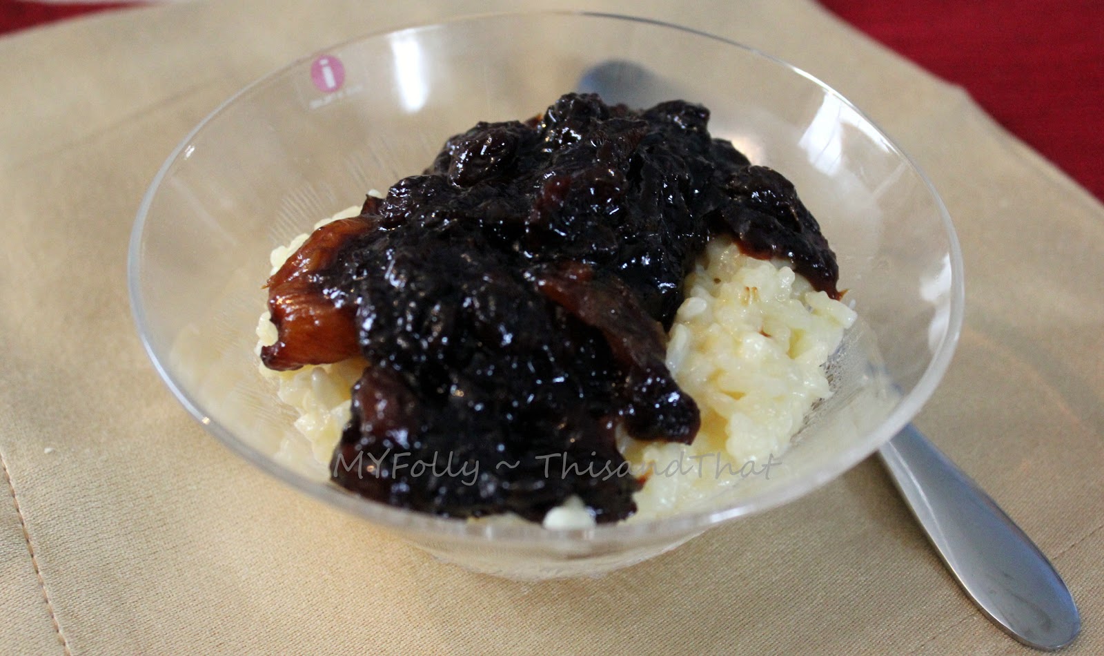 This and that Rice porridge and prune soup.