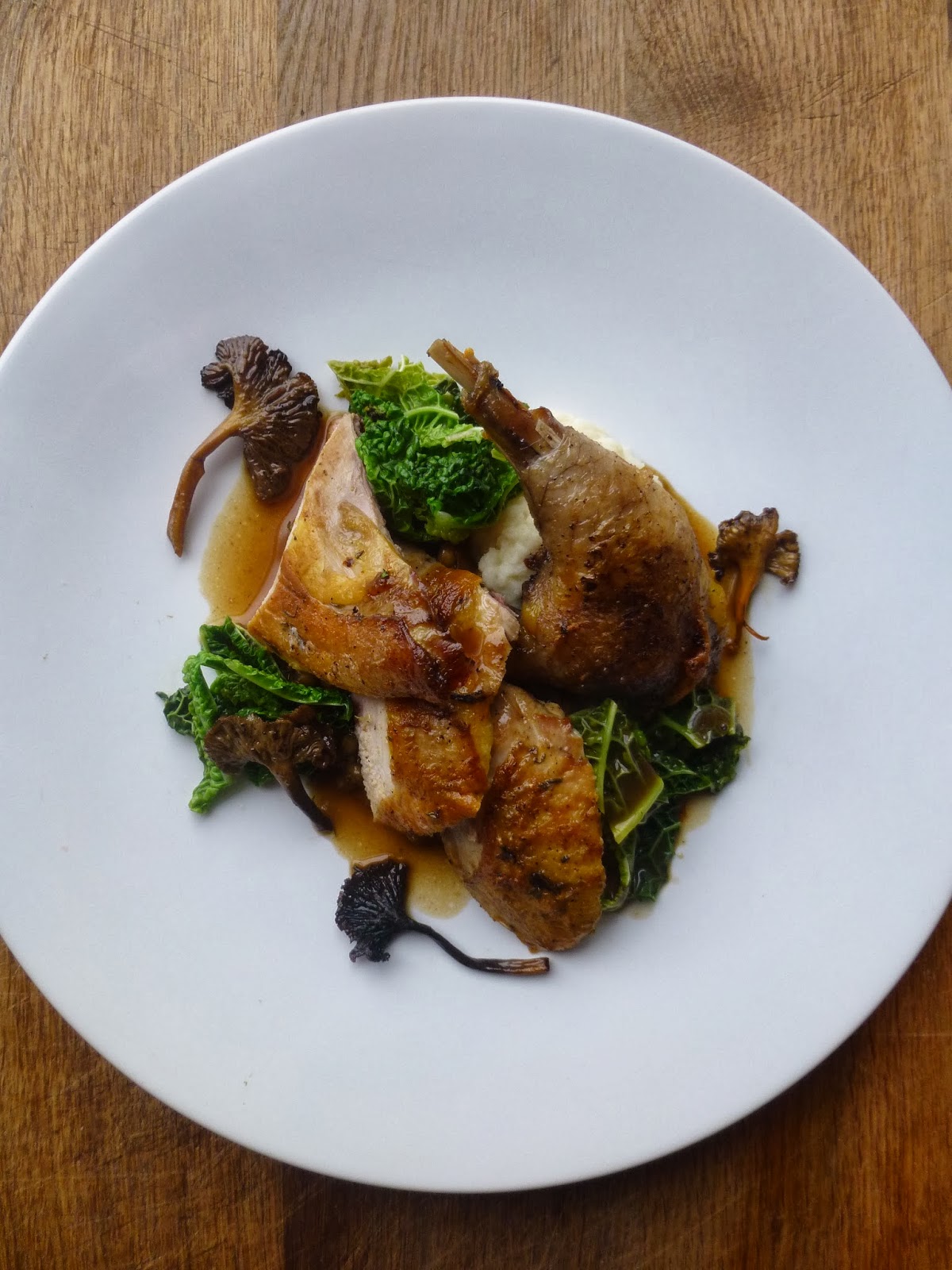 Sam Cooks Food Roasted pheasant with confit leg, salt baked celeriac