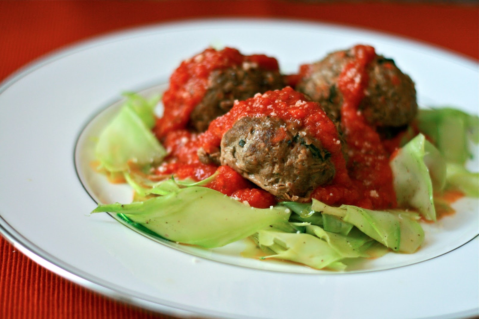 I is for Italian Meatballs {gluten free} with Broccoli "Noodles"