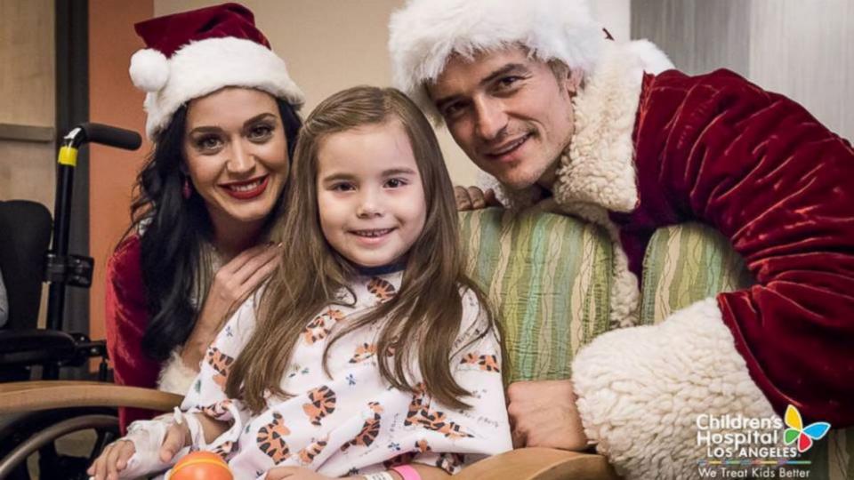 Katy Perry & Orlando Bloom dress up as Santa and Mrs Claus