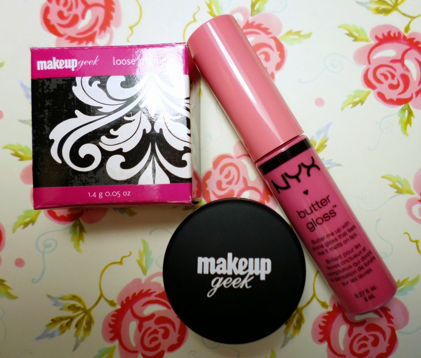 Makeup Geek Haul & UK Shopping Experience Makeup Geek Haul & UK Shopping Experience NYX Butter Gloss & Makeup Geek Loose Pigment