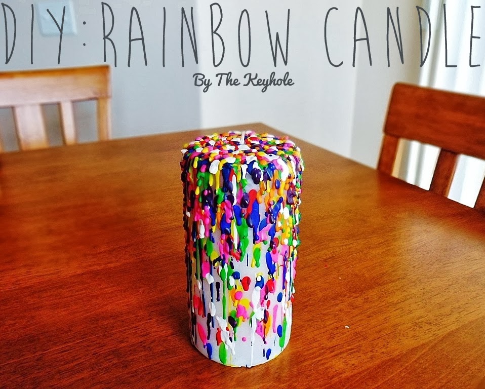 The Keyhole DIY Rainbow Candle