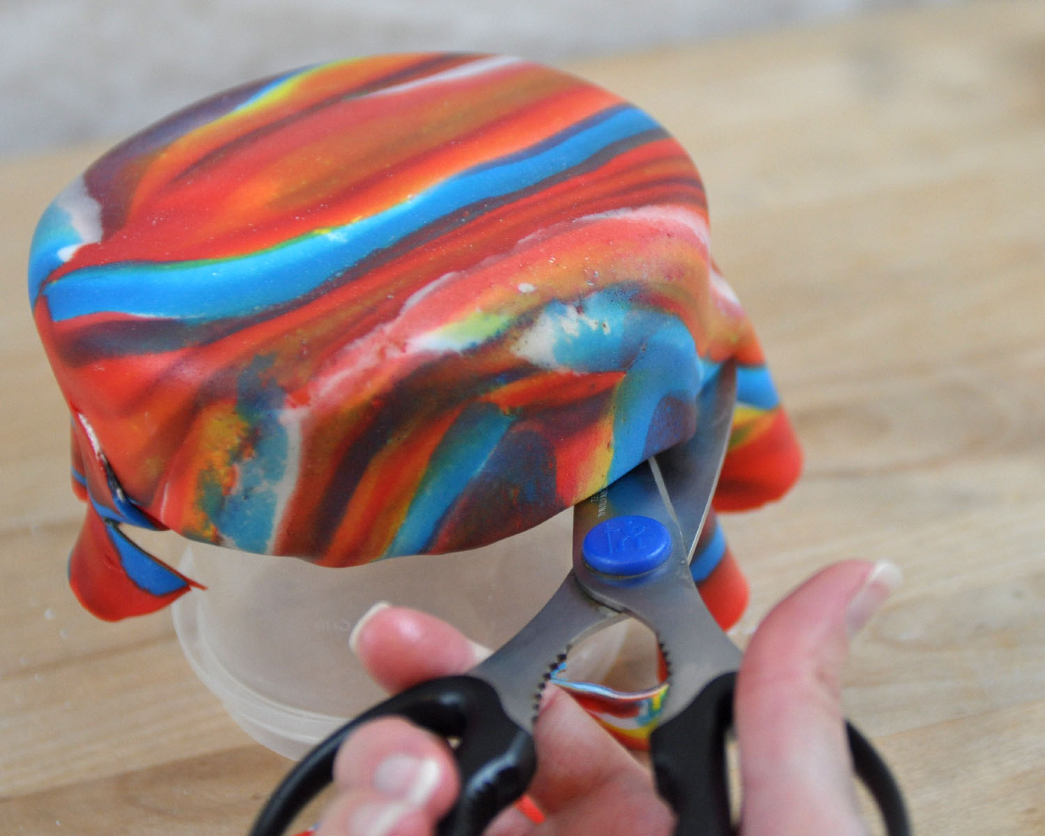 Beki Cook's Cake Blog Tie Dye Cake (aka How to Marblize Fondant)