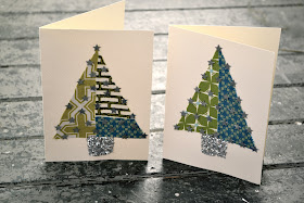 fabric christmas cards glitter