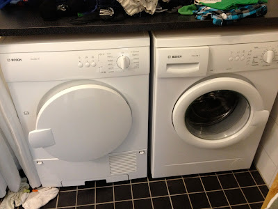 front load washer and dryer in the apartment in Vastra Hamnen front load washer and dryer