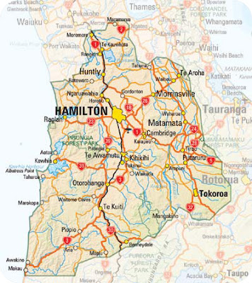 Hamilton-Waikato Map Regional City