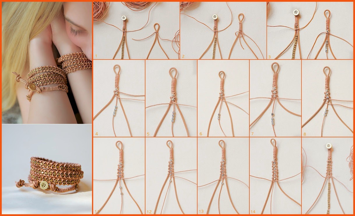 DIY Leather Wrap Bracelet DIY Craft Projects