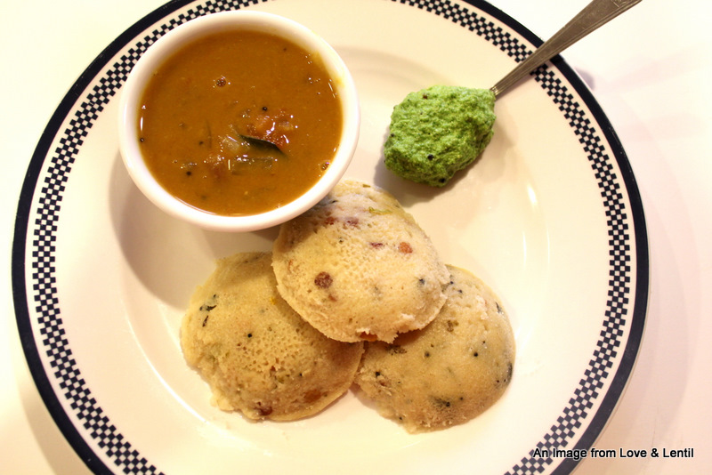 Love & Lentil Rava Idli and Pudina Chutney
